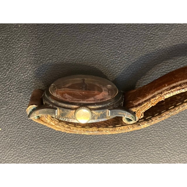 1940s World War 2 Bulova Military Timepiece/Watch With Salmon/Copper 24-Hour Dial, Manual Wind Works Perfectly, All Original Parts For Sale - Image 4 of 9