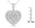 10K White Gold 1 cttw Multi Cut 1 cttw Diamond Heart Pendant Necklace (H-I, I1-I2) For Sale - Image 4 of 4