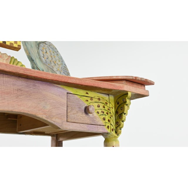 Vintage French Peacock Dressing Table by Gérard Rigot, 1992 For Sale - Image 15 of 18