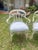 Mid-Century Modern Pair of Vintage Veneman-Style Italian Regency Cast Aluminum Scroll Armchairs For Sale - Image 3 of 7