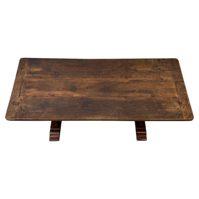 2000 - 2009 Antique English Georgian Refectory-Style Dining Table in Oak, 1700s For Sale - Image 5 of 7