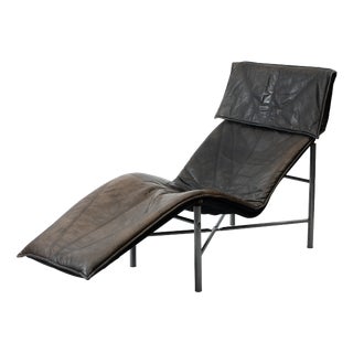 Skye Leather Chaise Longue by Tord Björklund for Ikea, 1980s For Sale