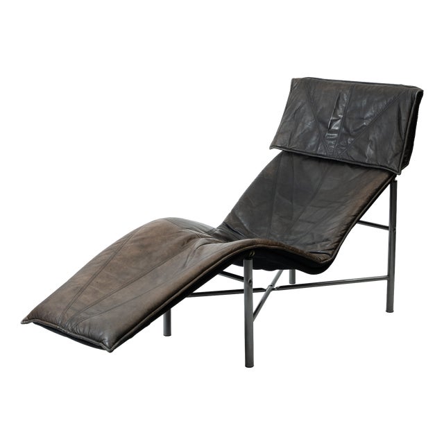 Skye Leather Chaise Longue by Tord Björklund for Ikea, 1980s For Sale