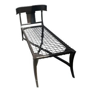 Klismos-Style Chaise Lounge With Expresso Finish
