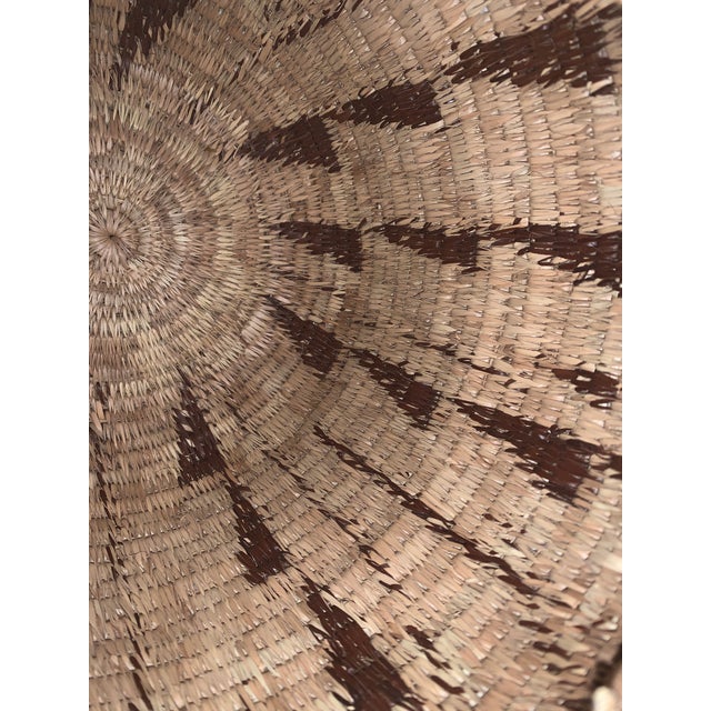 Share Vintage Botswana Coiled Basket With Lid 10.5" African Tribal Art Ginger Jar For Sale - Image 11 of 11