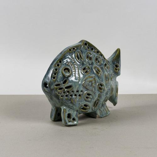 Vintage Luster Glazed Ceramic Fish For Sale - Image 5 of 9