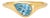 Pear Topaz East-West Ring, Size 7.5 For Sale