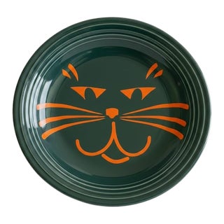 Rare Fiesta Black Cat Halloween Chop Plate-Betty Crocker-Fiestaware-Laughlin For Sale