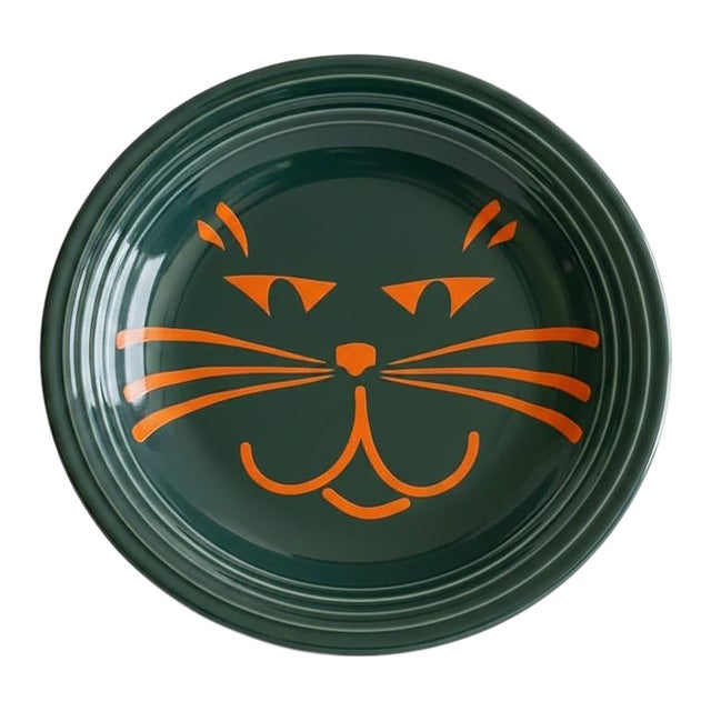 Rare Fiesta Black Cat Halloween Chop Plate-Betty Crocker-Fiestaware-Laughlin For Sale