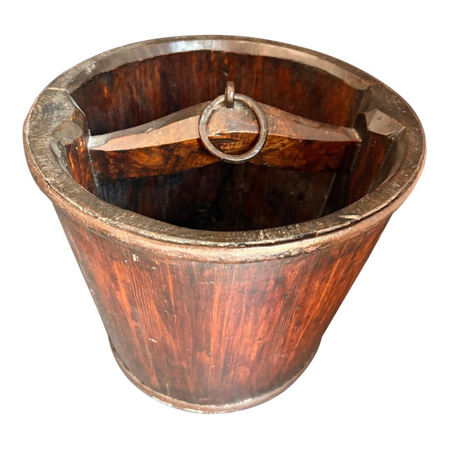 Antique Wooden Chinese Rice Bucket For Sale