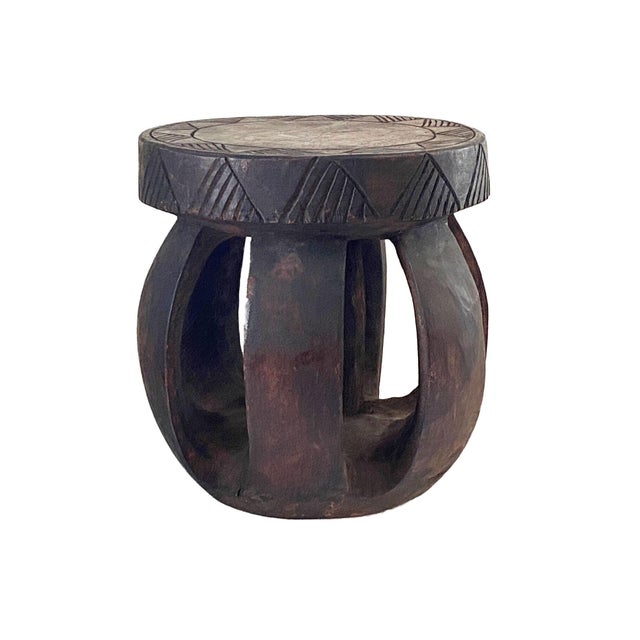 African Vintage African Baga Low Stool Guinea-Bissau For Sale - Image 3 of 7