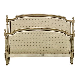 Stunning French Full-Size Upholstered Bed For Sale