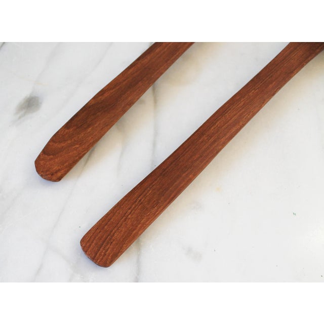 Vintage Teak Salad Utensils- Set of 2 For Sale In Milwaukee - Image 6 of 7