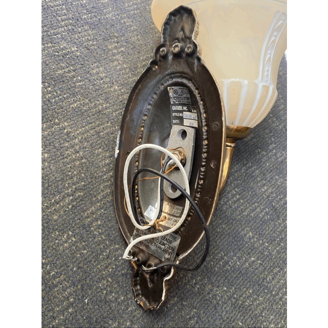 Vintage Victorian Style Quoisel Wall Sconce Solid Brass For Sale - Image 9 of 11