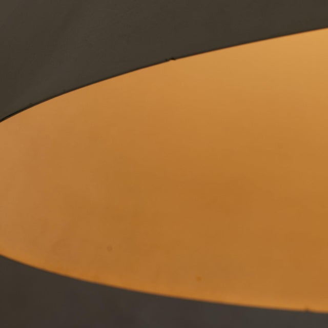 Modern 1970s Italian White Perforated Metal Pendant by Pruluce Vicenza For Sale - Image 3 of 9