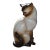 Vintage Ceramic Siamese Cat Sitting Figurine For Sale