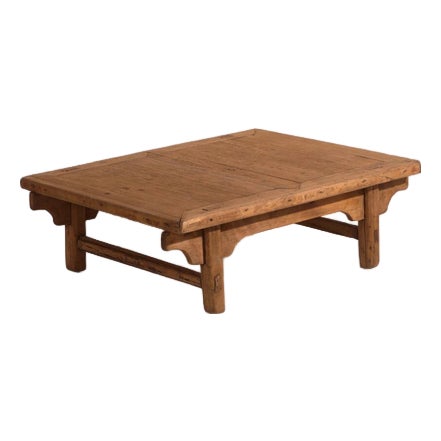 Low Antique Chinese Qing Dynasty Kang Table in Pine For Sale