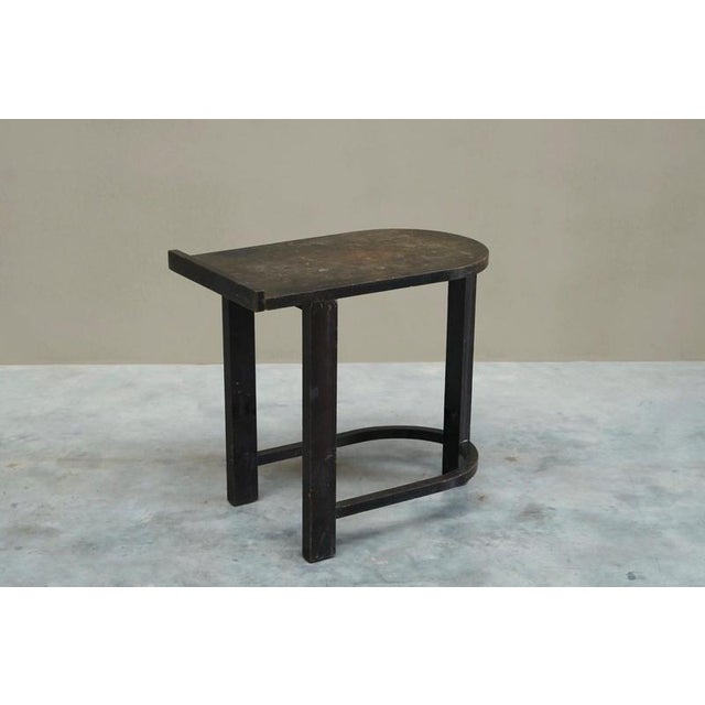 Rationalist Side Table in Ebonized Oak, 1930s For Sale - Image 10 of 11