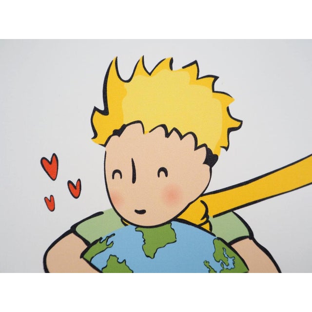 Antoine De Saint-Exupery, Le Petit Prince embrasse la Terre, Lithograph For Sale - Image 4 of 7