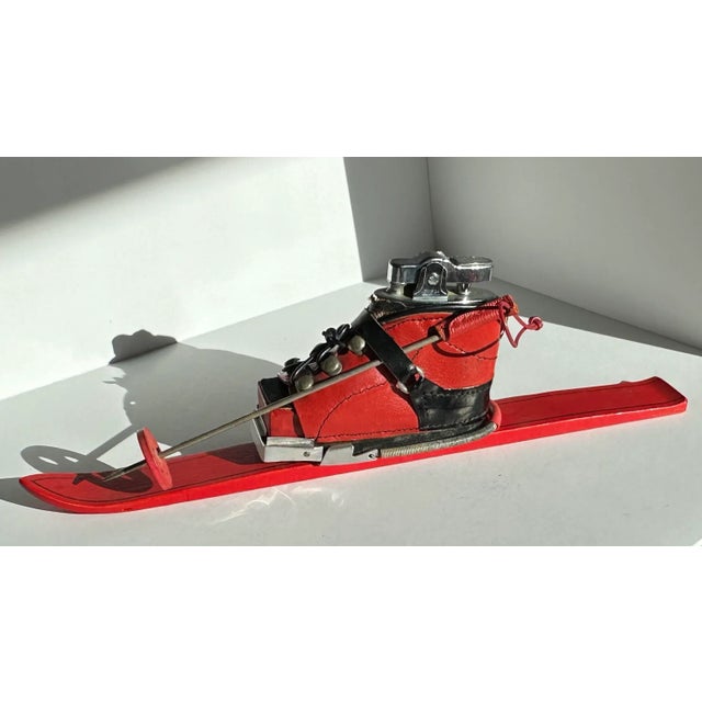 Vintage Ski and Ski Boot Lighter Table Decor | Chairish