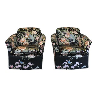 Swivel Club Chairs by Century For Sale
