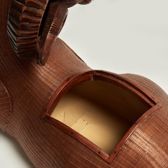 Vintage Chinese Wicker Ram Box From the Shanghai Collection For Sale - Image 9 of 12