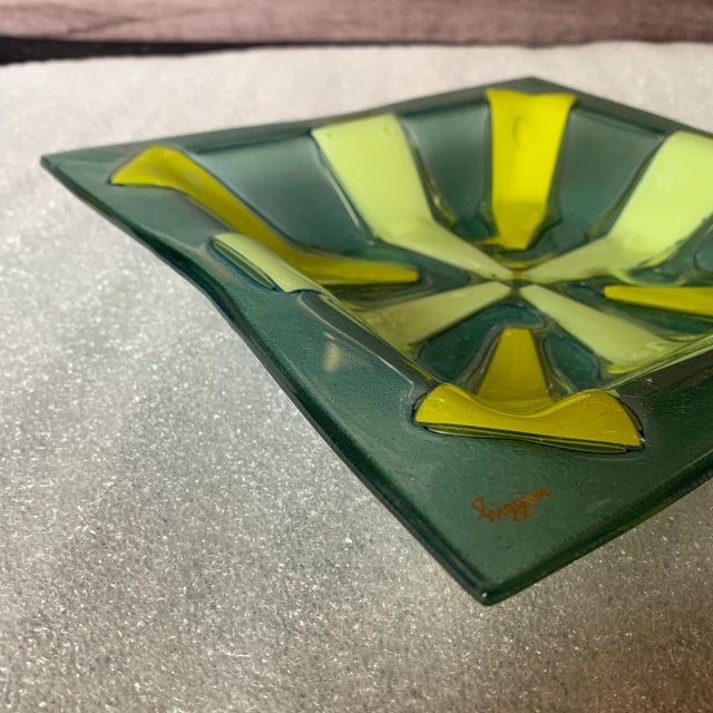 Vintage Higgins Art Glass Bowl For Sale In Miami - Image 6 of 8