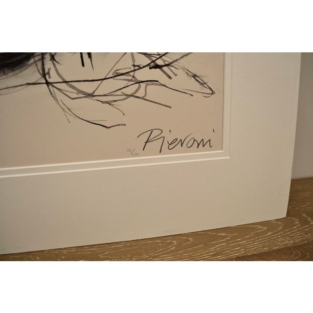 Abstract 1990s Large Bella Pieroni Lithograph For Sale - Image 3 of 4