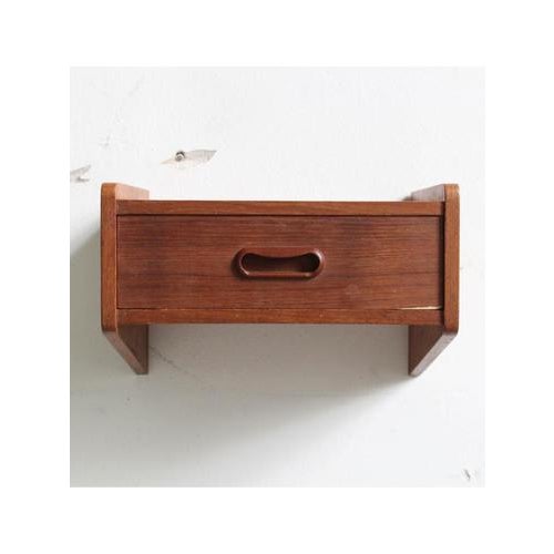 Wood Danish Hanging Bedside Table, 1960s For Sale - Image 7 of 7