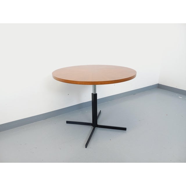 Large Vintage Scandinavian Style Coffee Table in Teak and Black Metal, 1960s For Sale - Image 3 of 18