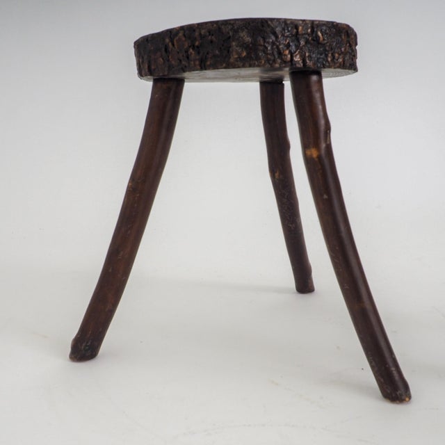 Rustic Hand-Crafted Wooden Stools, 1960s, Set of 2 For Sale - Image 9 of 18