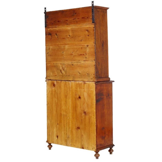 19th Century Pine Country Display Cabinet For Sale - Image 3 of 9