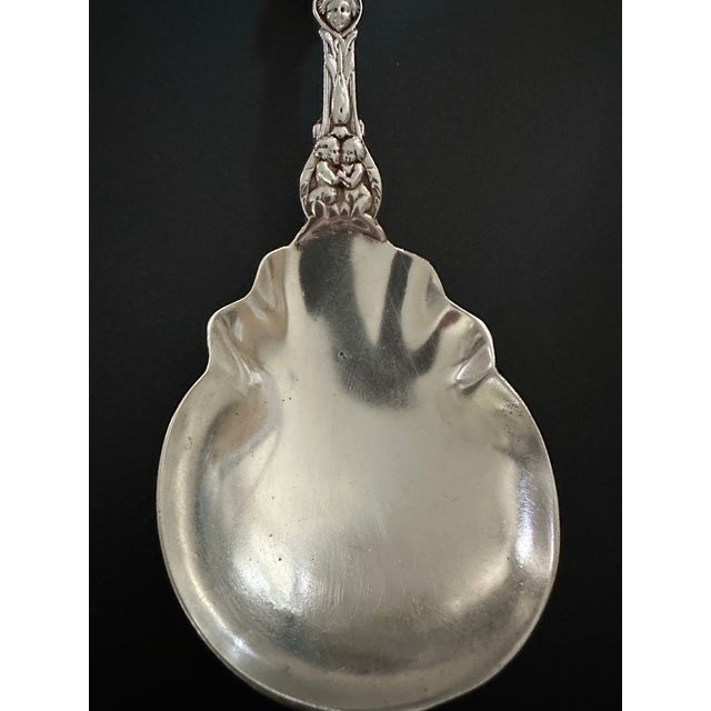Early 20th Century Early 20th Century Hunt & Roskel Ltd. Sterling Serving Fork & Spoon For Sale - Image 5 of 12