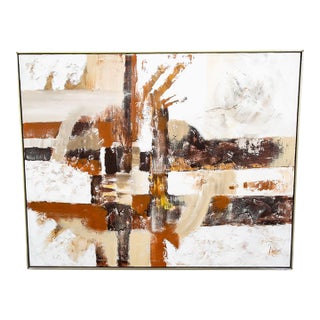 Mid Century Modern Original Painting Art Abstract Expressionist Lee Reynolds MCM For Sale