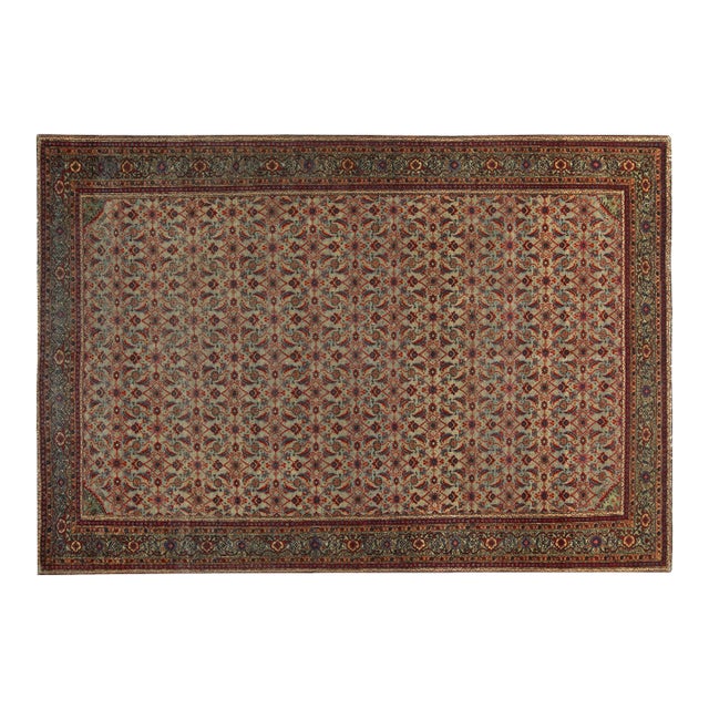 One-of-a-kind 19th Century Persian Tabriz Handmade Wool Rug For Sale