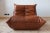 Cognac Brown Leather Togo Living Room by Michel Ducaroy for Ligne Roset, Set of 5 For Sale - Image 11 of 13