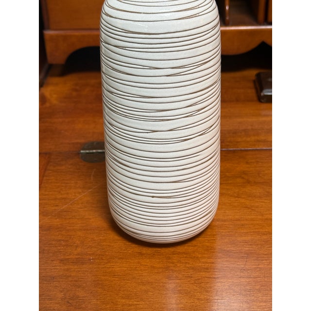 Heath Ceramics Sausalito Striated Ceramic Vase For Sale - Image 4 of 12