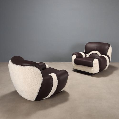 Vintage Italian Lounge Chairs in Leatherette, 1970s, Set of 2 For Sale - Image 10 of 10