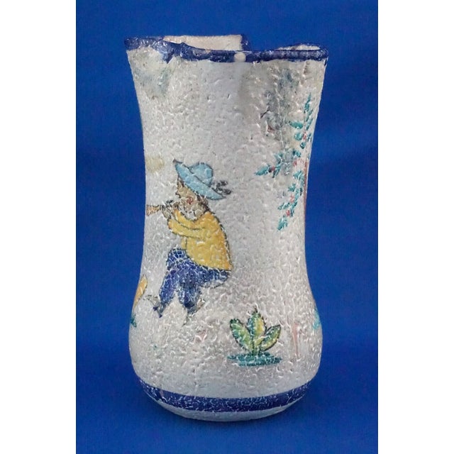 Acid-Treated Majolica Ceramic Vase from Vincenzo Procida, Vietri, Italy, 1920s For Sale - Image 3 of 18