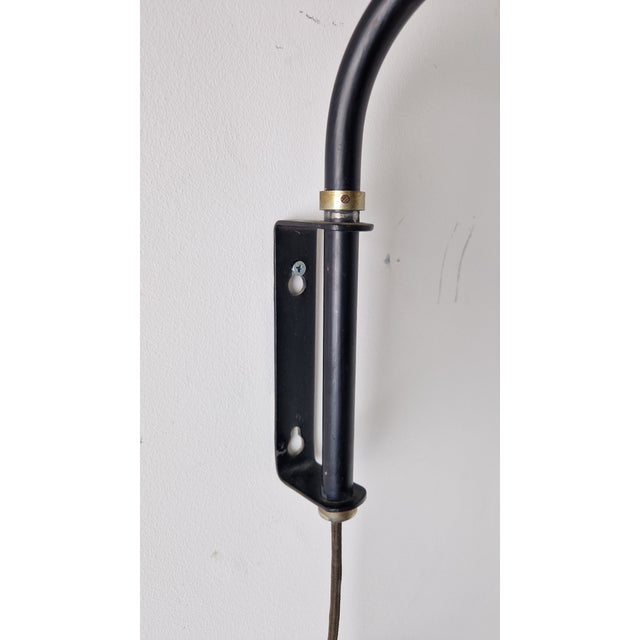 Model 830 Extendable Wall Lamp in Black by Heinrich Siegfried Bohrmann for Kandem, 1960s For Sale - Image 11 of 12