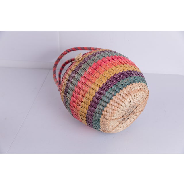 Mexican MultiColored Woven Baskets Set of 2 Chairish