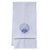 Blue Scallop Guest Towel White Waffle Weave, Ladder Lace, Embroidered For Sale - Image 4 of 5