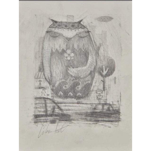2020s Graham Carter, Waiting With Owl For Sale - Image 5 of 5