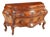Italian Antique Solid Walnut Bombay Chest With Carved Floral Motifs For Sale