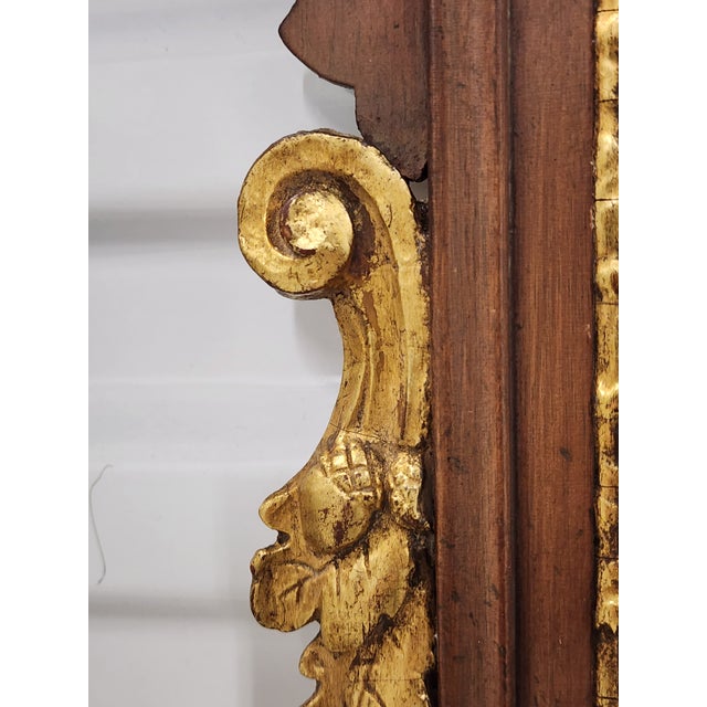 Wood Friedman Brothers Chippendale Style Mahagony Mirror With Eagle Crest For Sale - Image 7 of 12