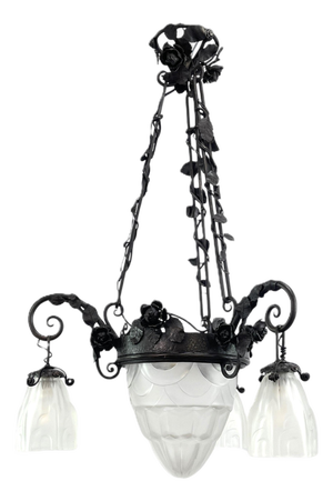 Art Deco Chandelier from Dégue, 1930s