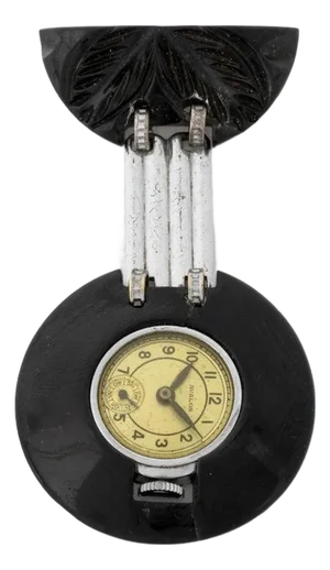 Art Deco Style Bakelite Watch Brooch