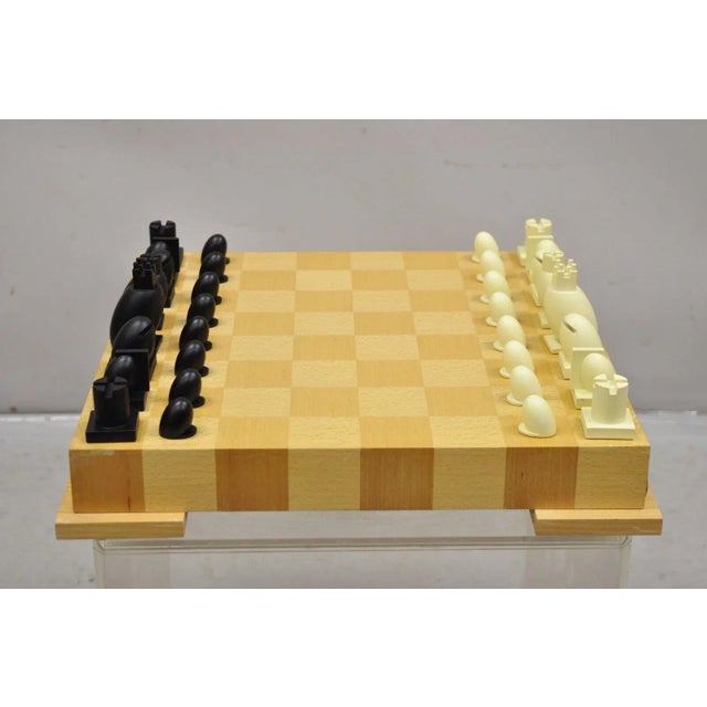 1990s Michael Graves Chess and Checkers Postmodern Set Maplewood Board Modern For Sale - Image 12 of 12