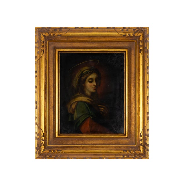 Baroque Artist, Immaculate Conception, 17th Century, Oil on Copper For Sale - Image 4 of 4