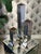 Vintage Mid-Century Modern Italian "Stele" Silver Vases/Candlestick Holders by Lino Sabattini Dimensions (approximate):...